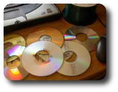 CD's pile