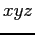 $xyz$