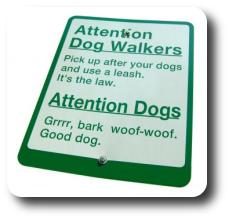 Sign for dogs and humans