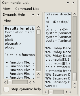 Commands and Dynamic Help