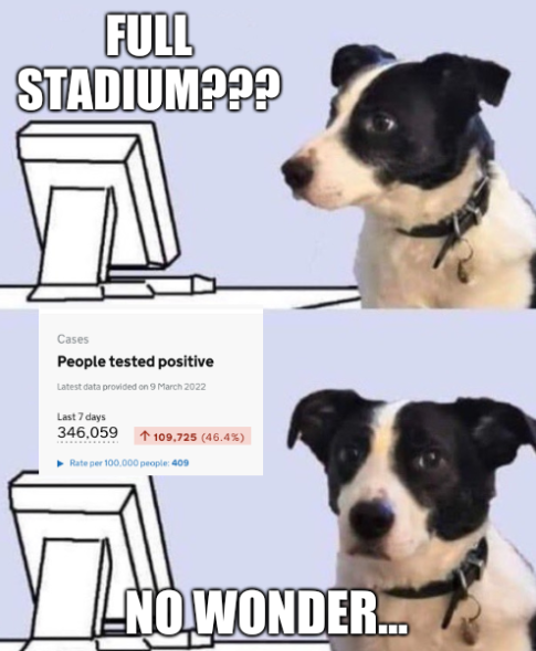 Full stadium??? No wonder...