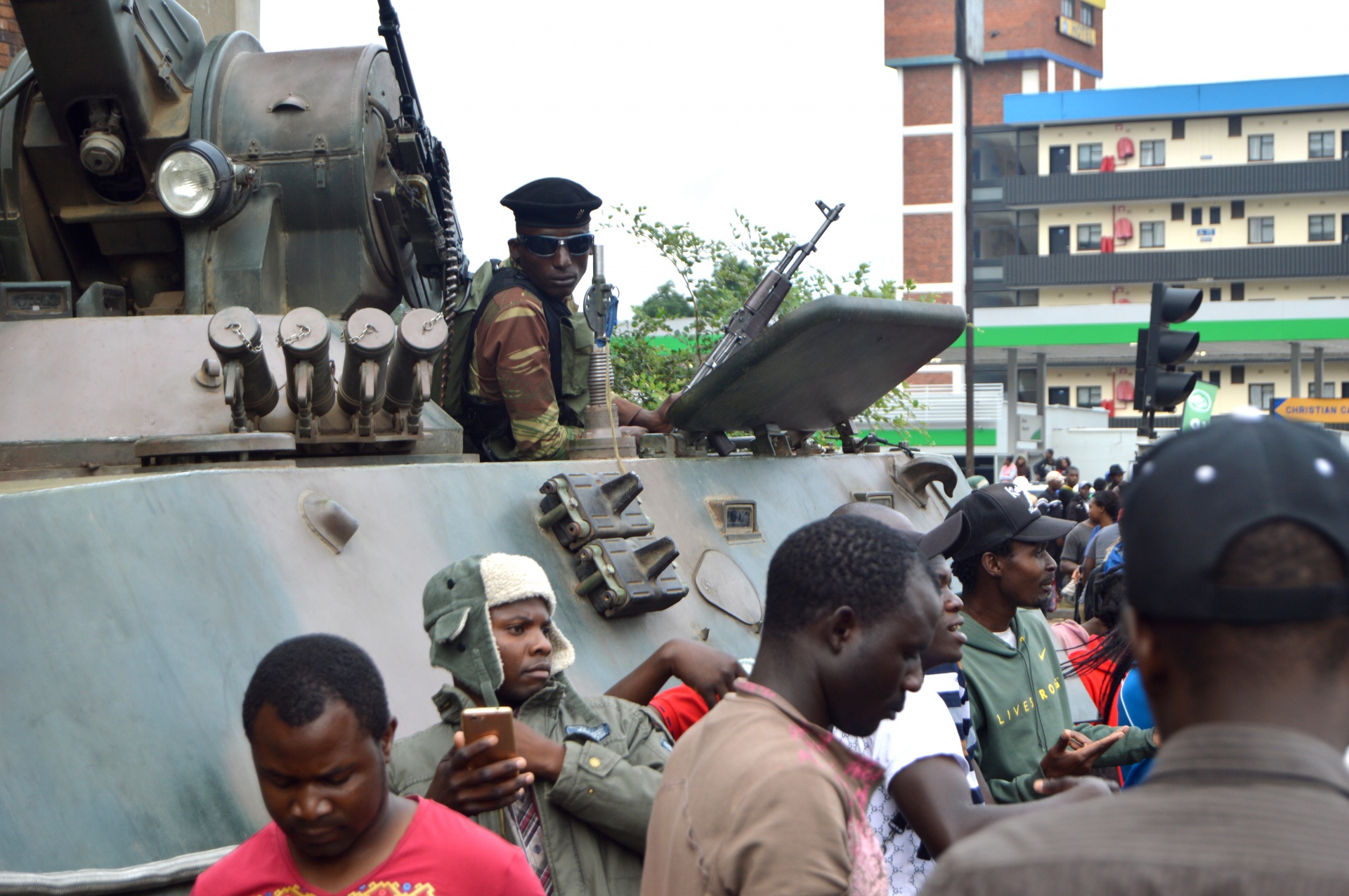 Zimbabwean Soldier During Protest