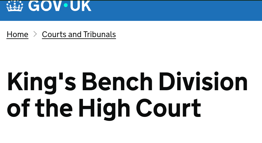 kdb;
King's Bench Division of the High Court